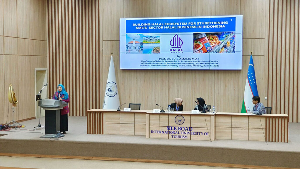 Prof. Dr. Euis Amalia, M.Ag appointed as guest speaker at Conference & Business Meeting, Halal Beyond Borders 2023, Uzbekistan
