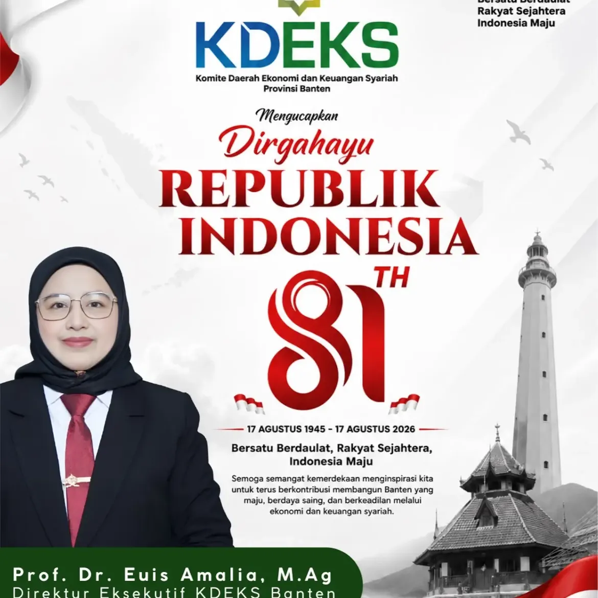 Flyer HUT RI ke-81 Prof. Euis Amalia