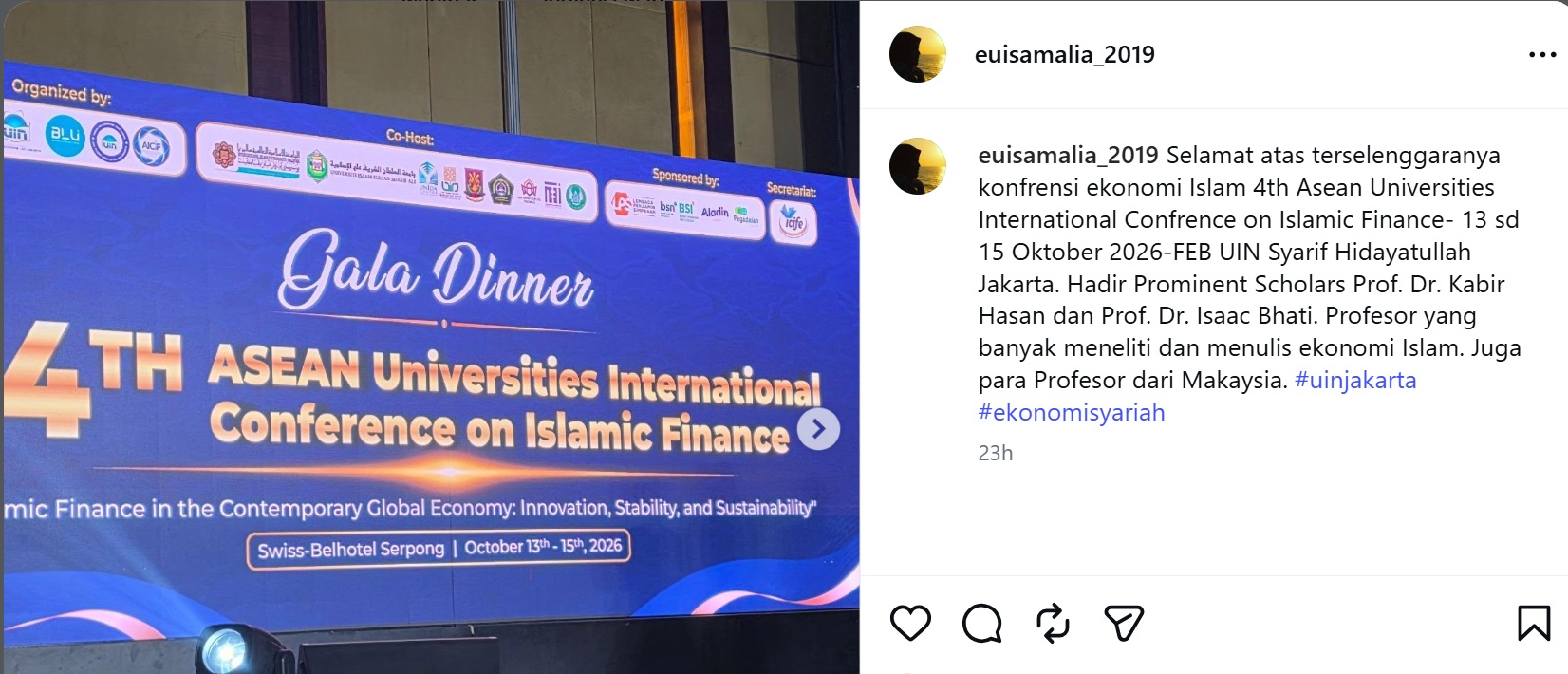 Gala Dinner 4th ASEAN Universities International Conference on Islamic Finance